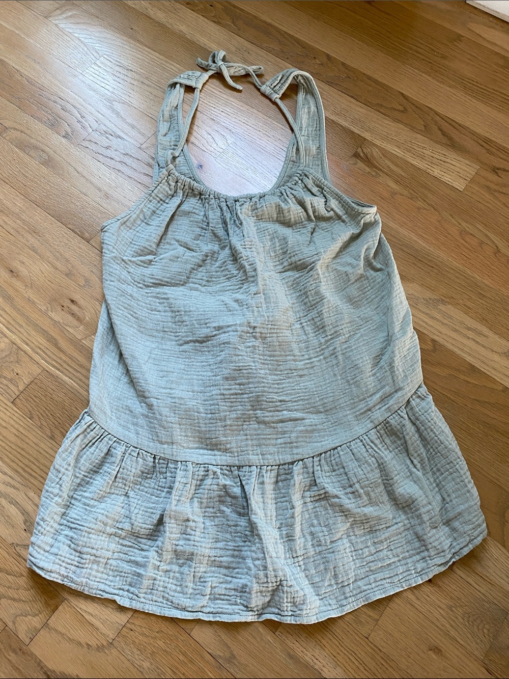 Xhilaration S Sage Gauze Swim Coverup with Tie Straps
